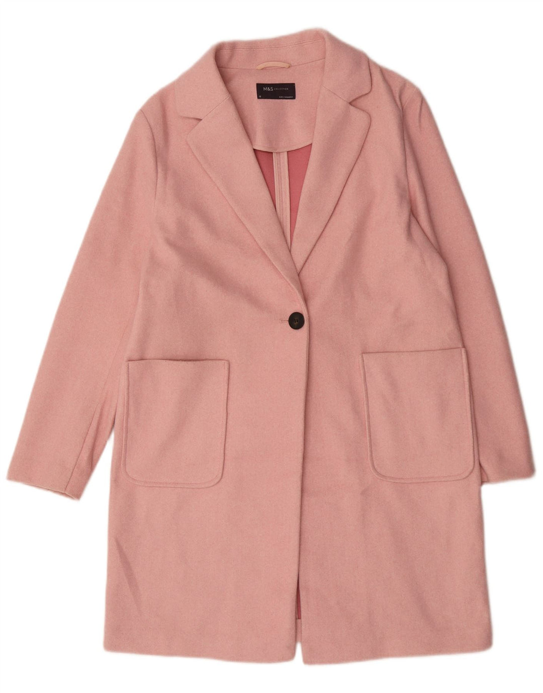 Marks & Spencer Abrigo para mujer UK 12 Poliéster rosa medio