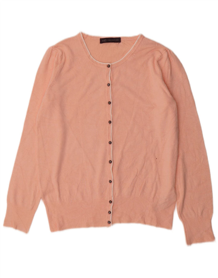 Marks & Spencer - Cárdigan para mujer, talla 40, viscosa rosa mediana