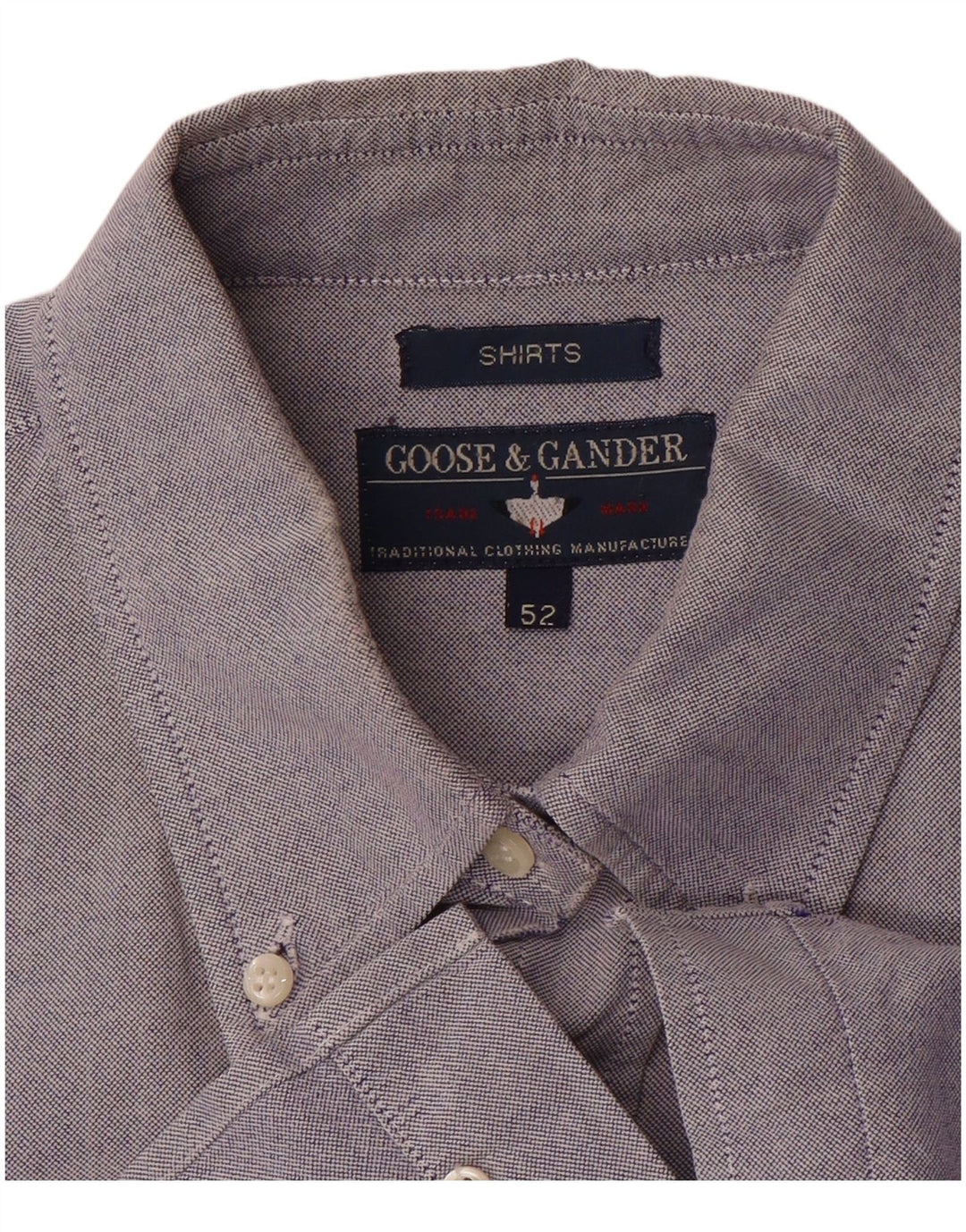 GOOSE & GANDER Camisa para hombre IT 52 Grande Púrpura