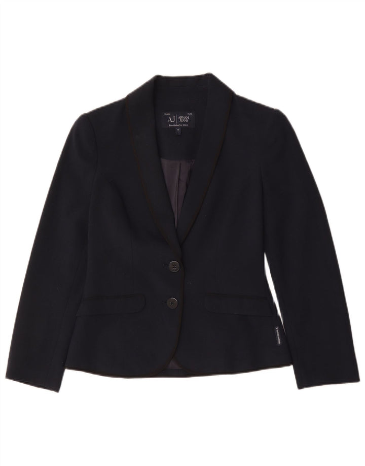 Armani Jeans Chaqueta Blazer de 2 Botones para Mujer IT 40 Small Azul Marino