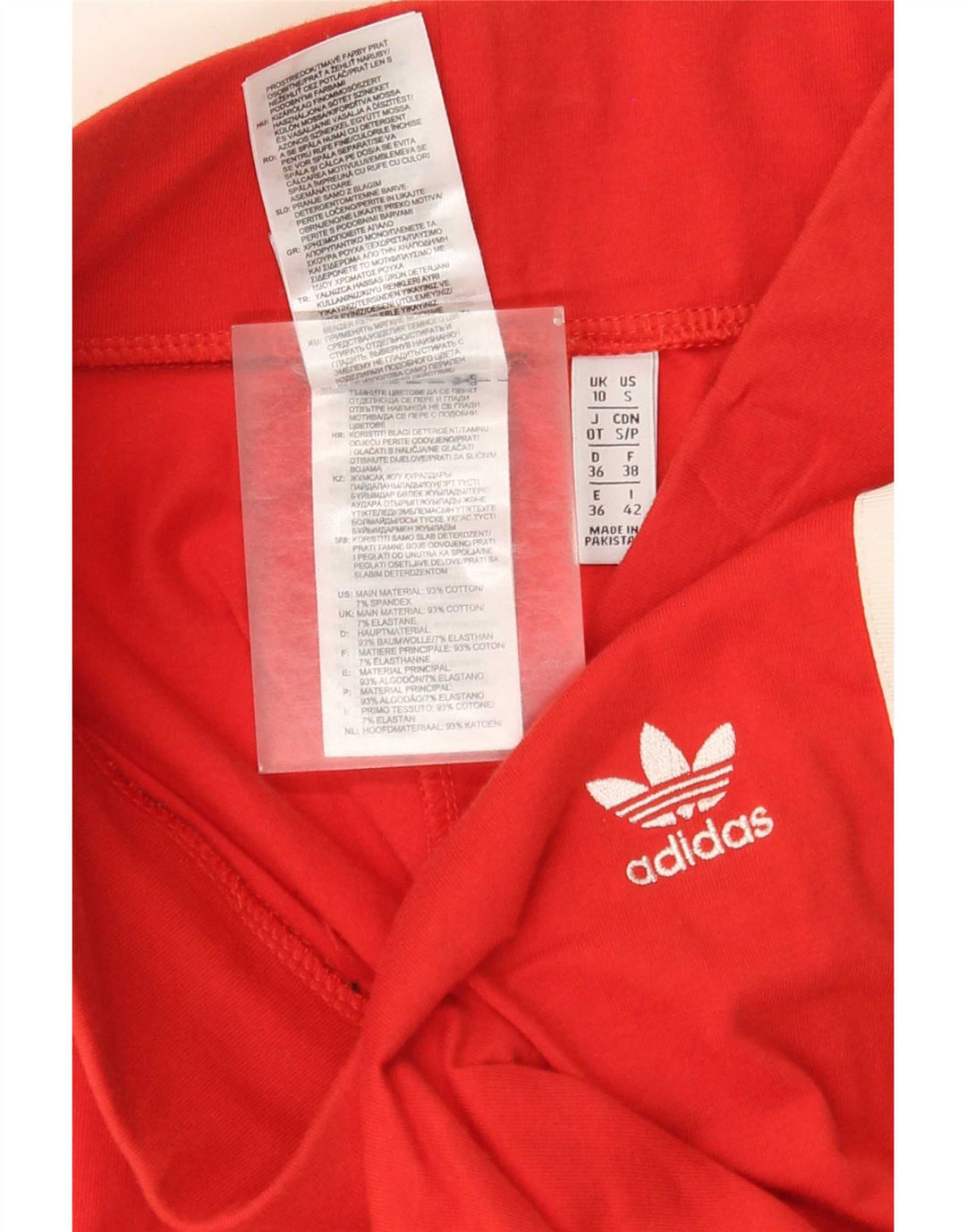 Adidas Leggings para mujer Reino Unido 10 Pequeño Algodón Rojo