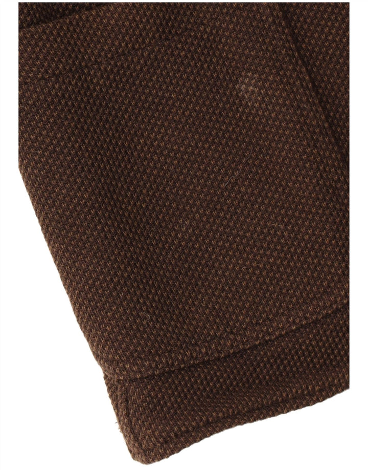 Massimo Dutti Chaqueta Blazer de 2 Botones para Hombre UK 42 XL Algodón Marrón