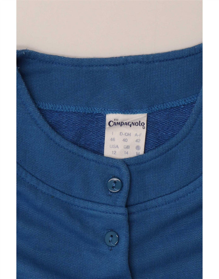 F.LLI Campagnolo - Sudadera gráfica para mujer, talla 40, color azul