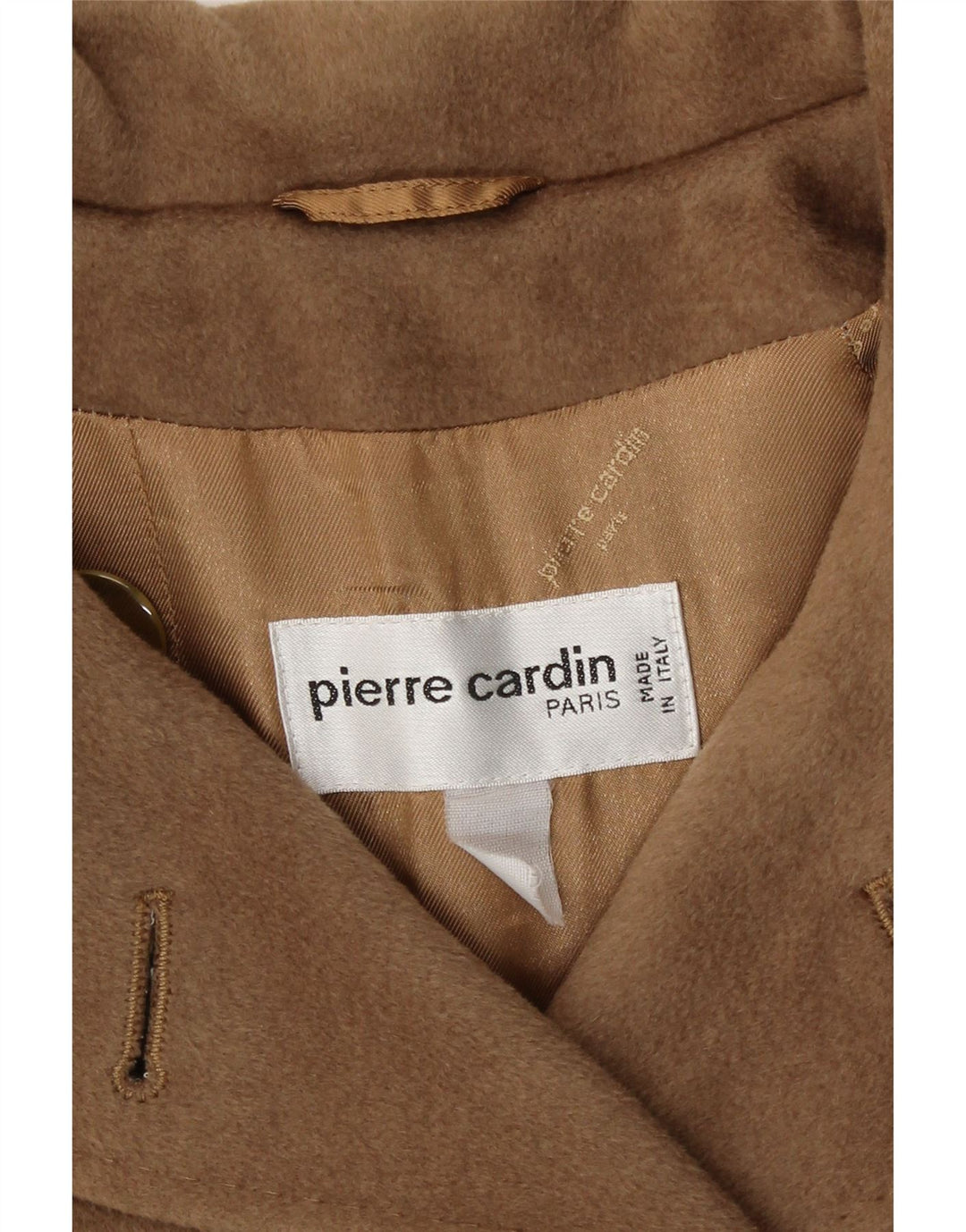 Pierre Cardin Abrigo cruzado para mujer UK 44 Grande Marrón