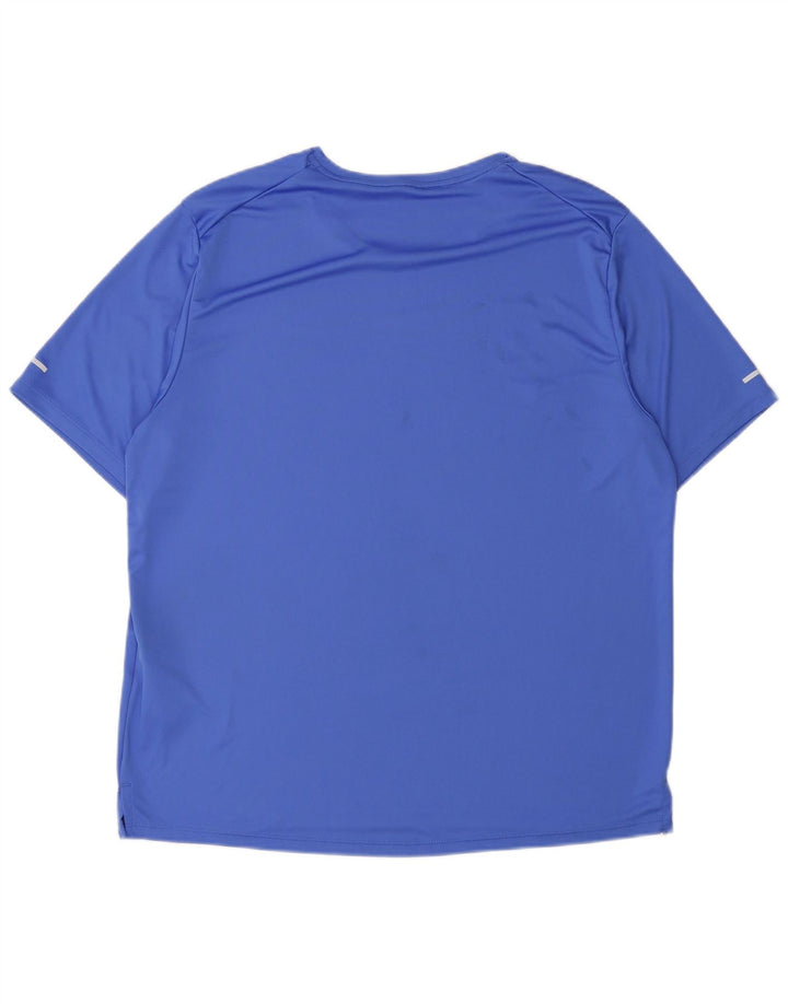 Nike Dri Fit Graphic Camiseta para hombre, talla grande, poliéster azul