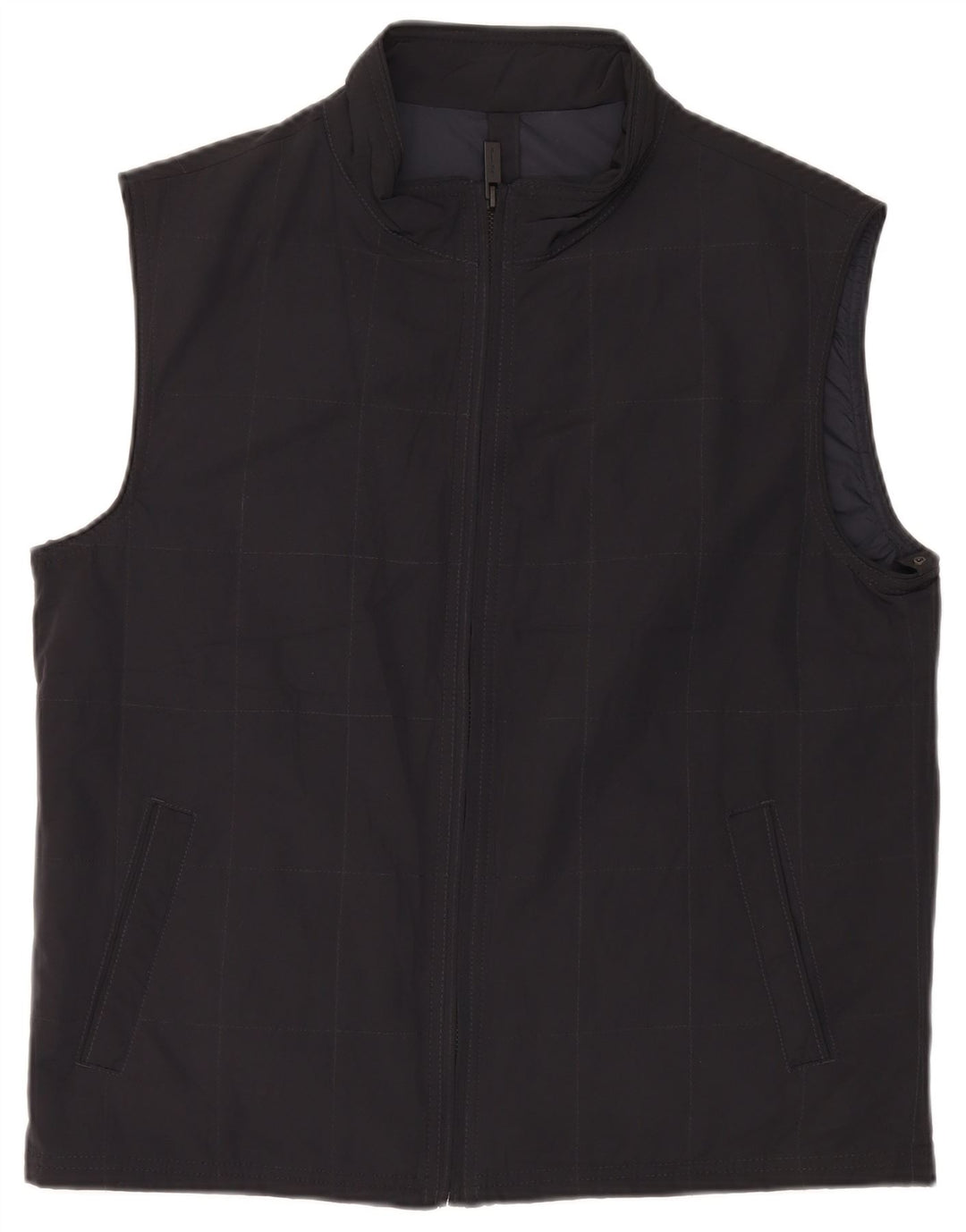 Chaleco Massimo Dutti Hombre UK 42 XL Poliéster Cuadros Negro