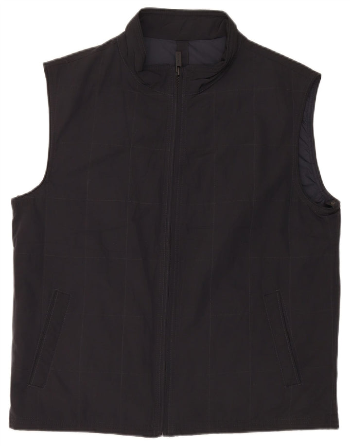 Chaleco Massimo Dutti Hombre UK 42 XL Poliéster Cuadros Negro