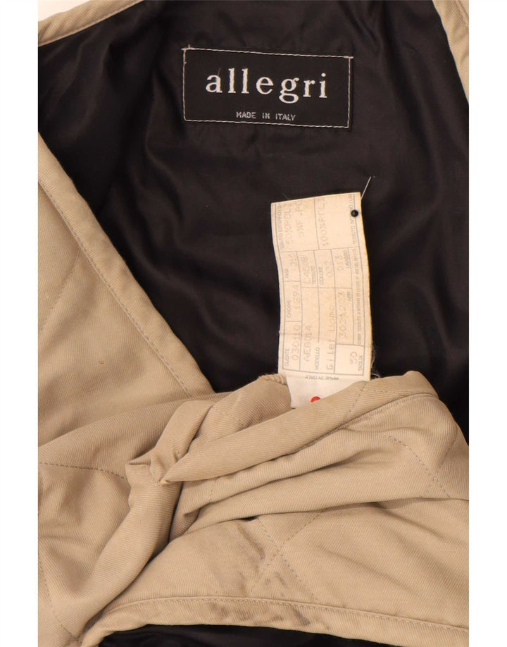 Allegri Chaleco acolchado para hombre IT 50 Large Beige Poliéster