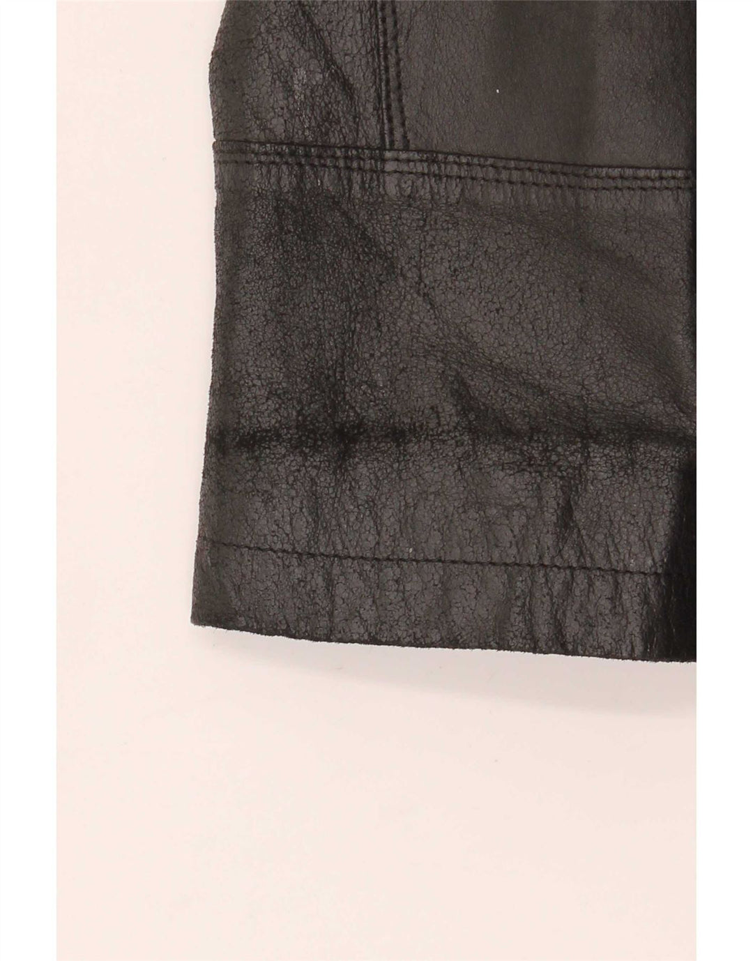 J.J.Scott Chaqueta Blazer de Cuero con 2 Botones para Mujer IT 46 Grande Negro