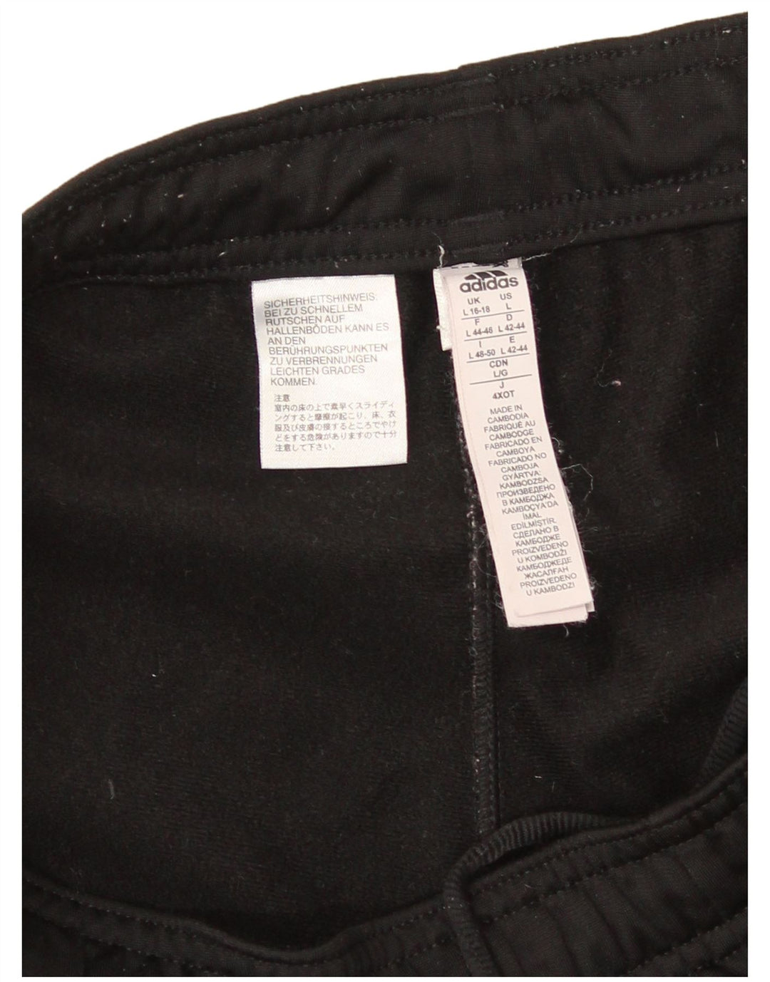 Adidas - Pantalones de chándal para mujer, talla 48/18, talla grande, color negro, poliéster