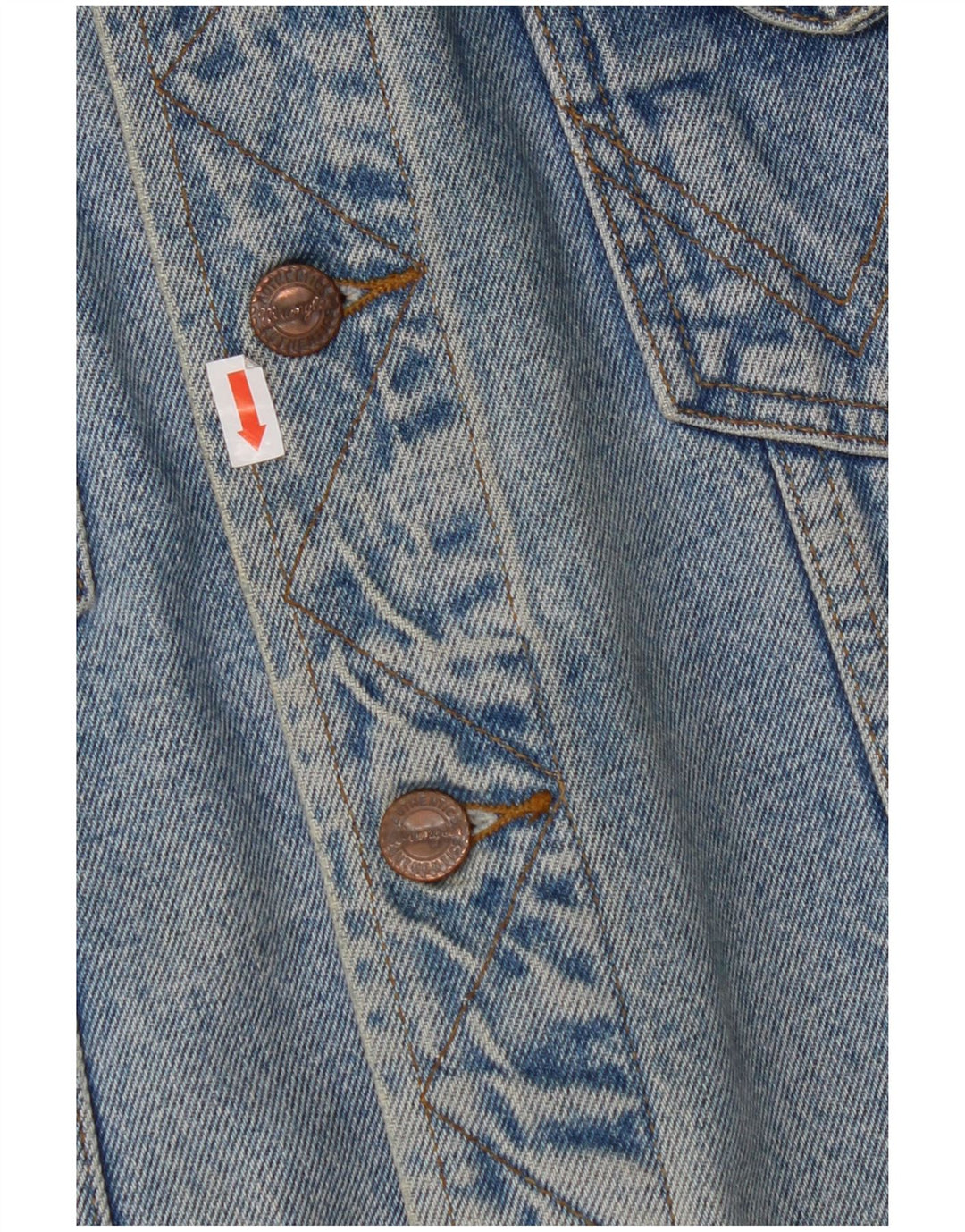 WRANGLER Chaleco vaquero holgado para hombre UK 36 Small Azul Algodón