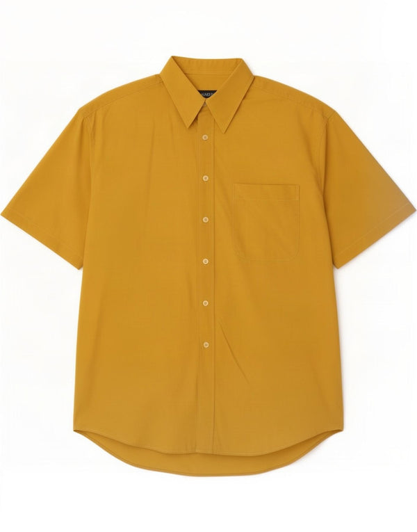 Commander Camisa de manga corta para hombre grande amarilla
