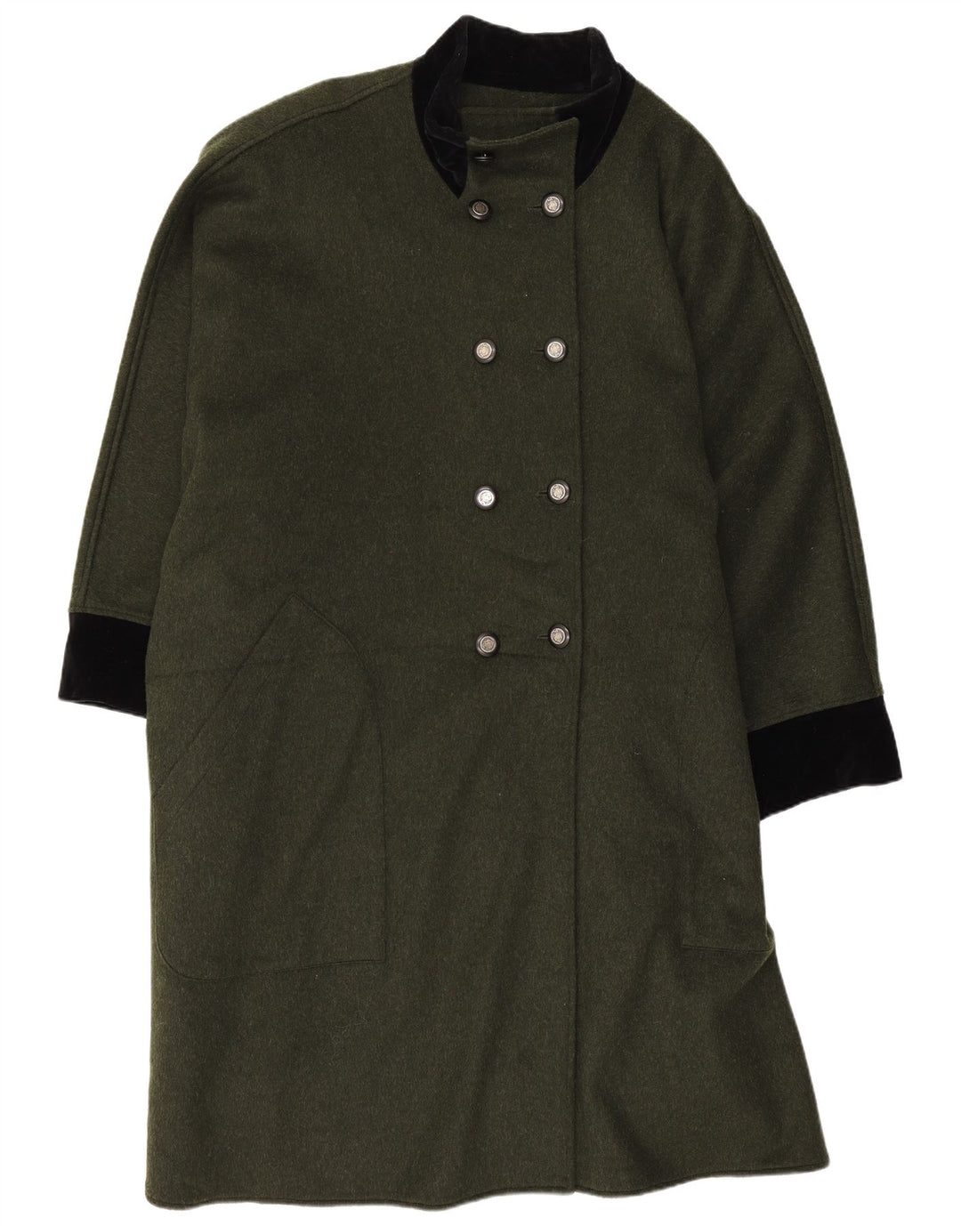 Abrigo Poncho Mujer Anna E Cristina IT 44 Verde Medio Colorblock