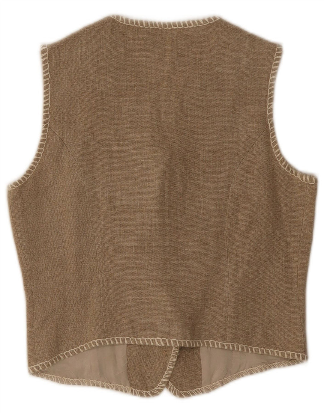 Chaleco Mujer Seventy IT 44 Medium Beige Lino