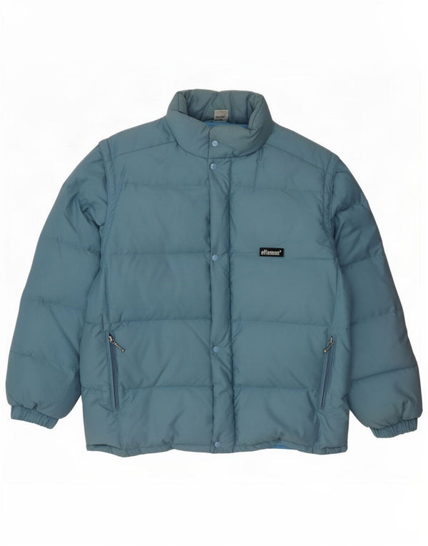Effemme Chaqueta acolchada holgada con capucha para hombre IT 46 Algodón azul pequeño