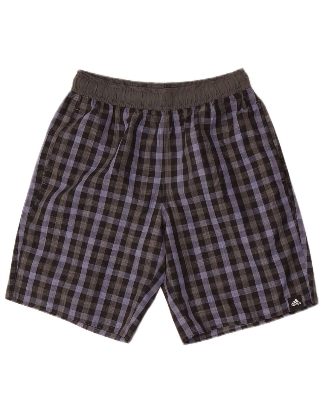 Bañador Adidas Hombre Small Gris Cuadros Poliéster