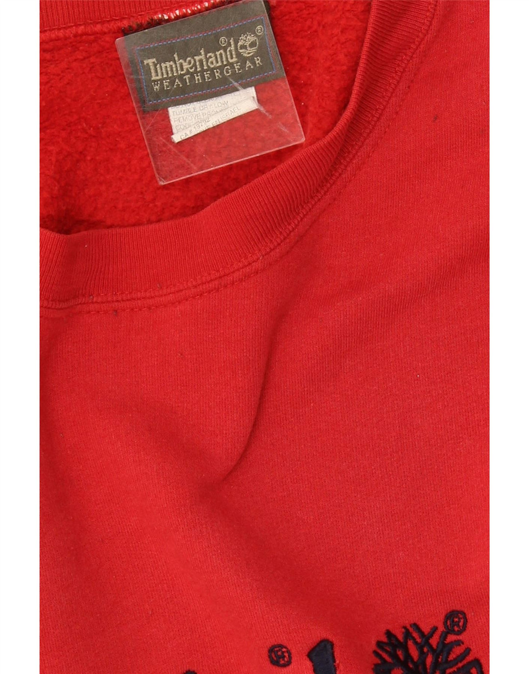 Timberland Hombre Sudadera Gráfica Jumper Algodón Rojo Mediano
