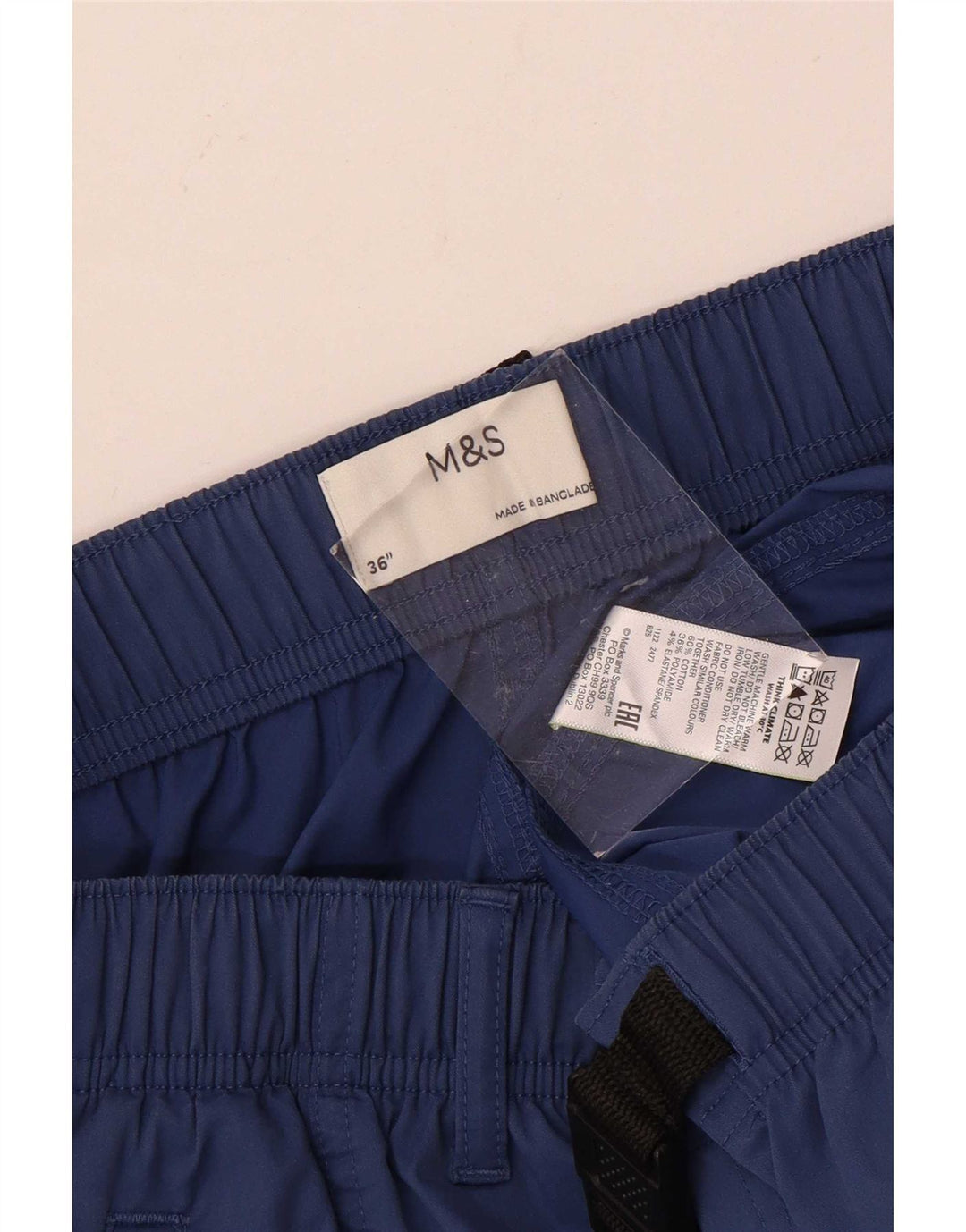 Marks & Spencer Pantalones cortos tipo cargo para hombre W36 Algodón azul grande