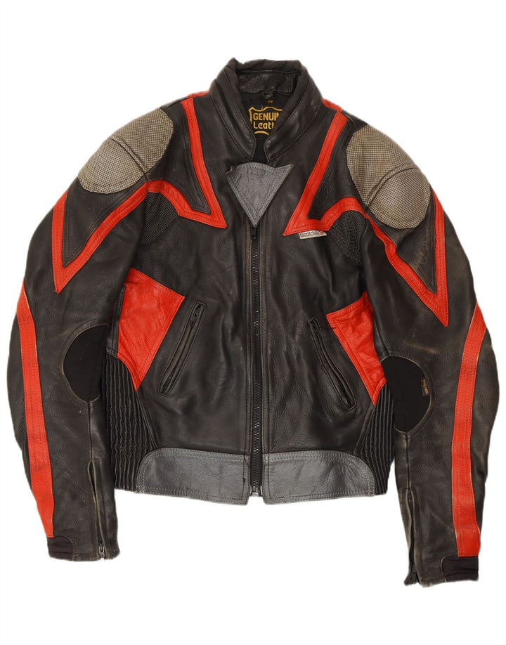 SCOTCHLITE 3M Chaqueta bomber para hombre IT 54 2XL Cuero color block negro