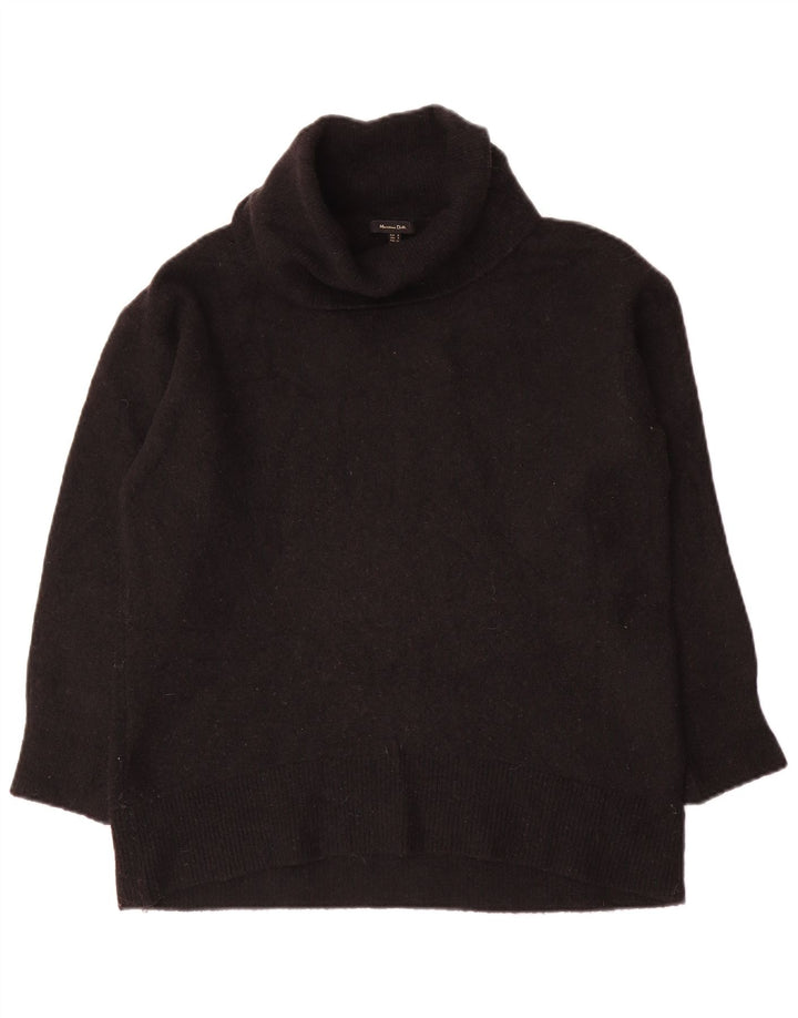 Massimo Dutti Jersey Oversize con Cuello Redondo para Mujer UK 10 Small Negro