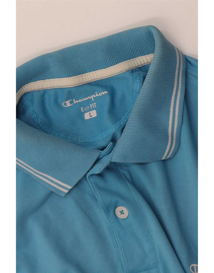 Champion Polo De Ajuste Fácil Para Hombre Grande Azul