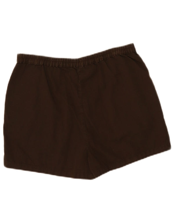 Pantalones Cortos Benetton Mujer IT 42 Medium W28 Marrón Algodón