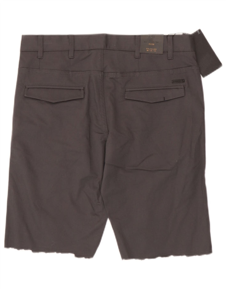 Zara Mens Chino Shorts EU 40 Medium W31 Algodón Gris