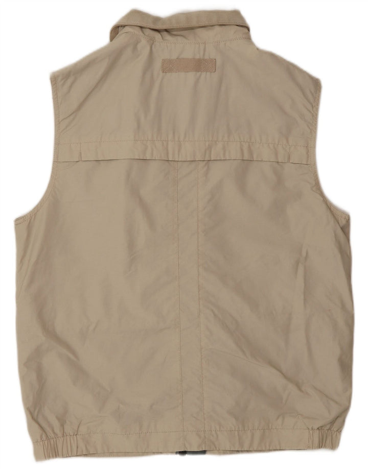Marks & Spencer Chaleco utilitario para hombre UK 36 Small Beige Poliéster
