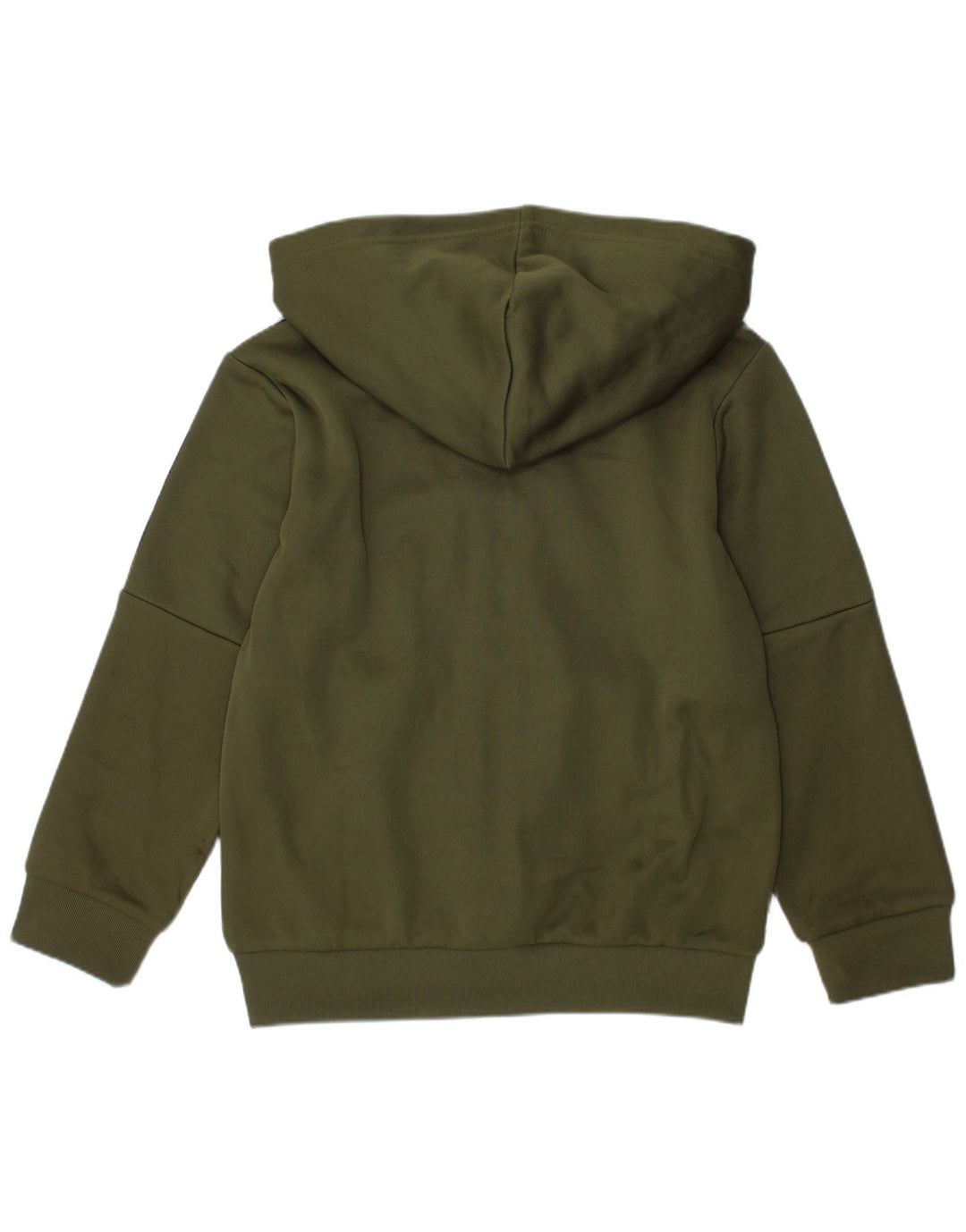ADIDAS Boys Zip Hoodie Sweater 6-7 Years Green Polyester