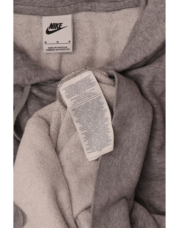 Nike Jersey con capucha y estampado gráfico de algodón moteado en gris medio