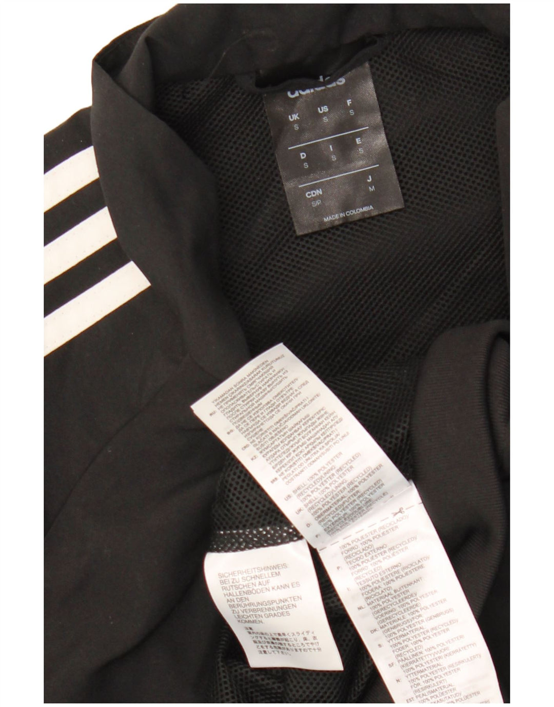 Adidas Mens Climalite Chándal Top Chaqueta Pequeña Poliéster Negro