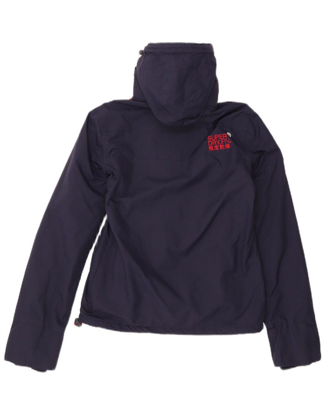 SUPERDRY Chaqueta cortavientos con capucha Windcheater para mujer UK 6 XS Azul marino