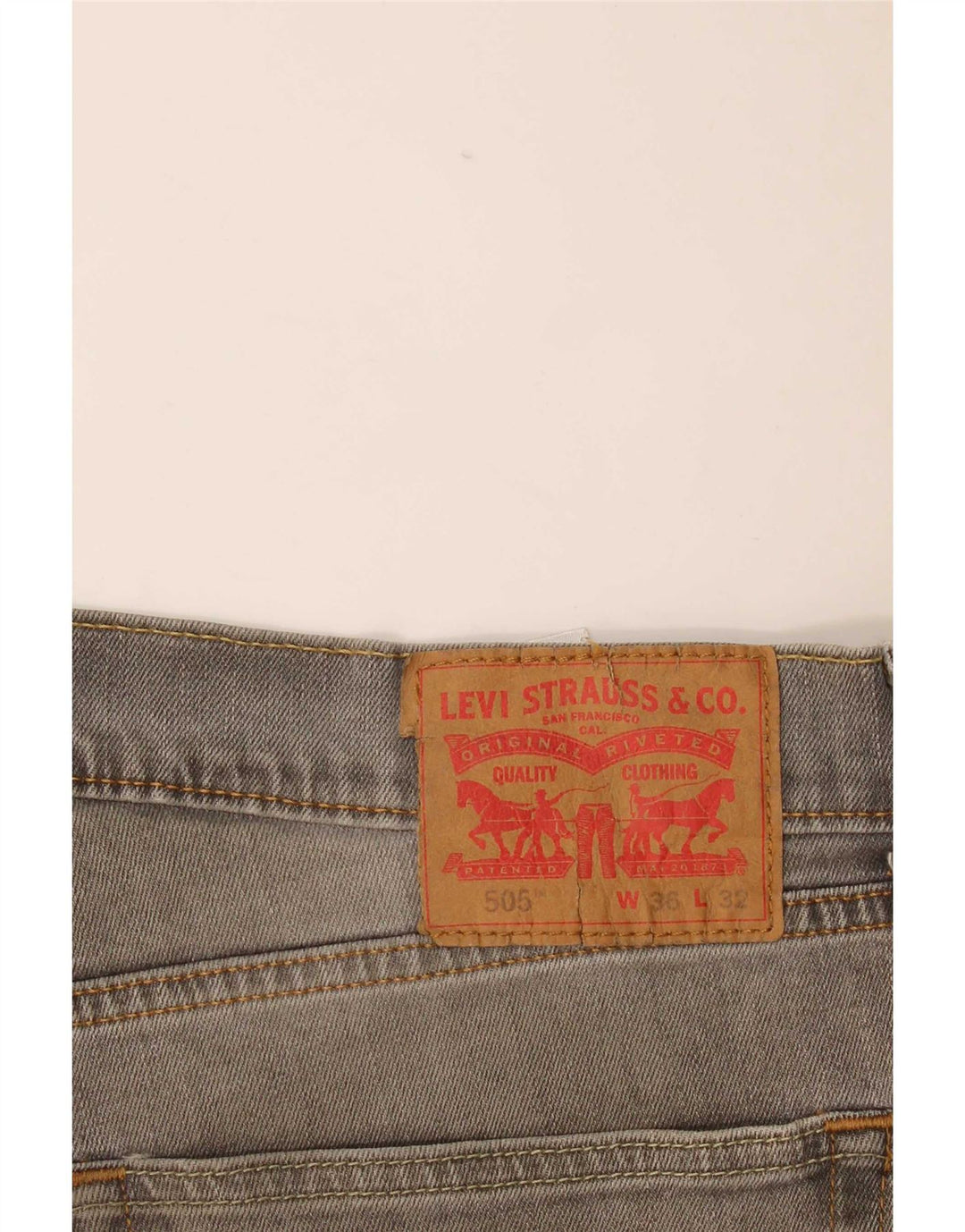 Levi's Vaqueros rectos 505 para hombre W36 L32 Algodón gris