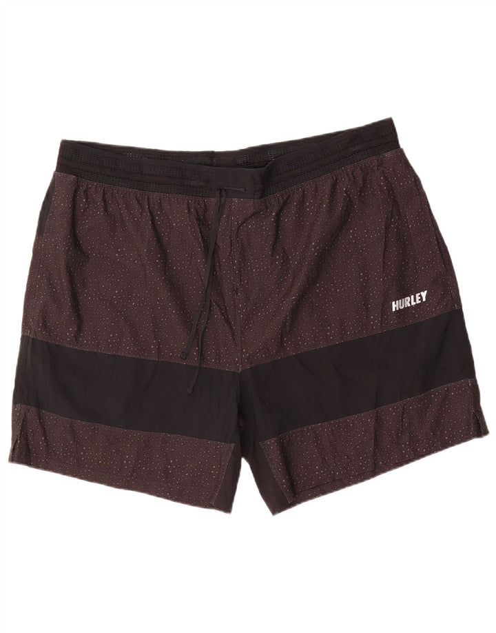 Hurley Hombre Phantom Bañador Shorts 2XL Poliéster Negro Manchado