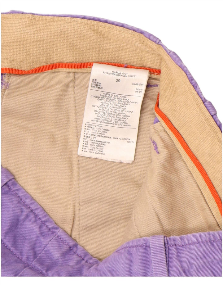 Pantalones cortos chinos Gap para hombre W29 Algodón morado medio