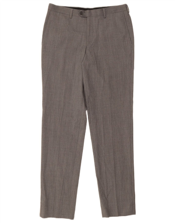 MICHAEL KORS Pantalón de traje ajustado para hombre W30 L30 Lana gris