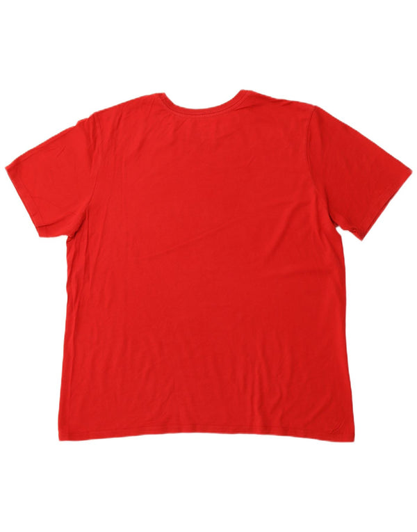 NIKE Camiseta gráfica de corte atlético para hombre XL Rojo