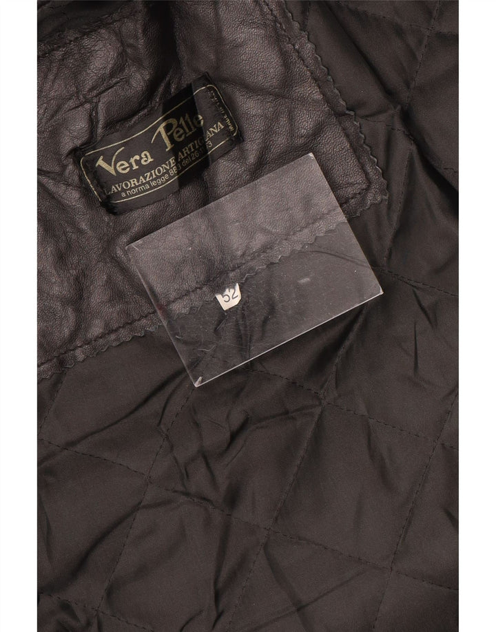 LAVORAZIONE ARTIGIANA Chaqueta de cuero para hombre IT 52 XL Cuero negro