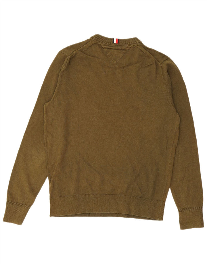 Tommy Hilfiger Jersey con Cuello Redondo para Hombre de algodón Caqui Medio
