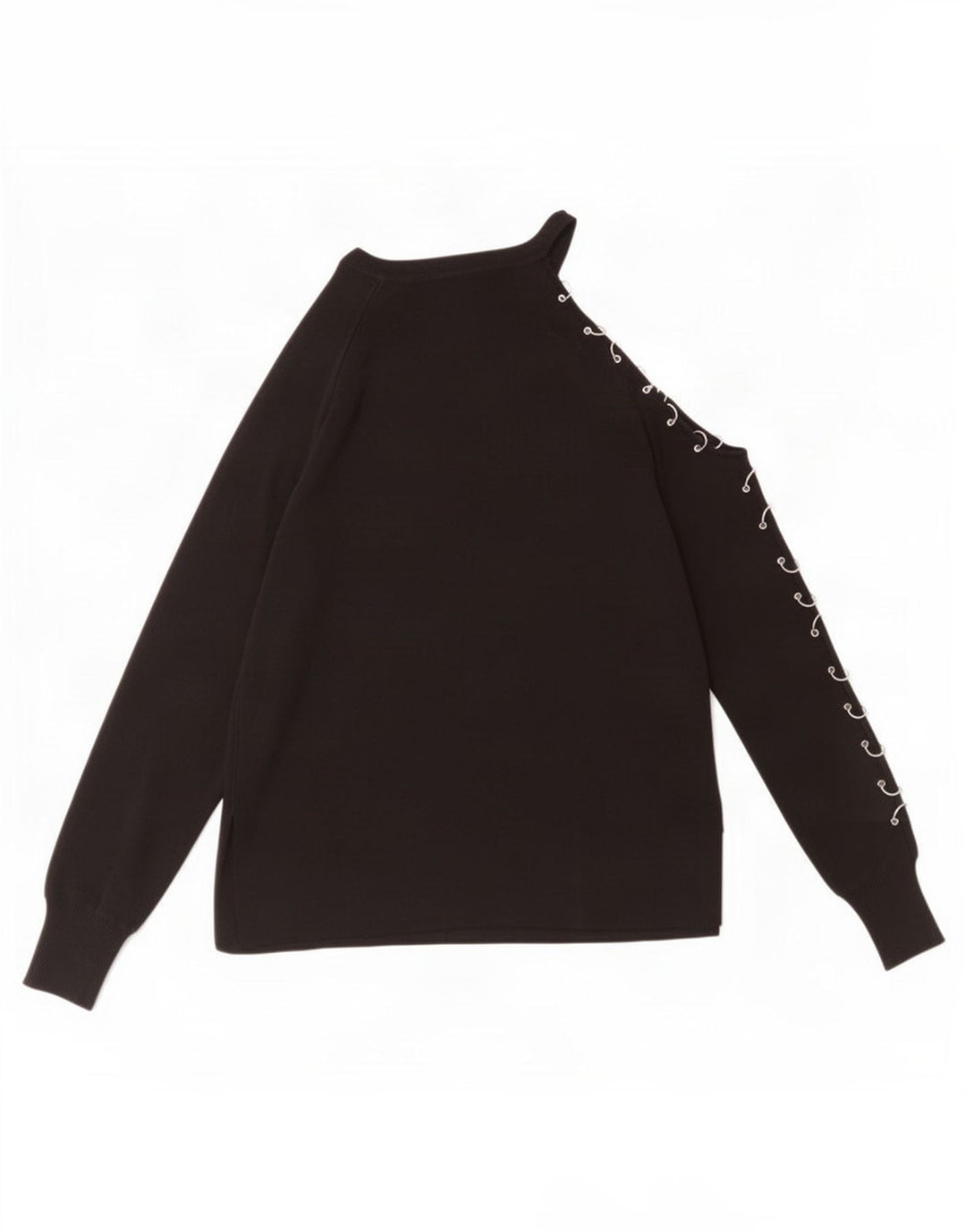 Zara Top De Un Hombro Para Mujer UK 42 Viscosa Negra Mediana