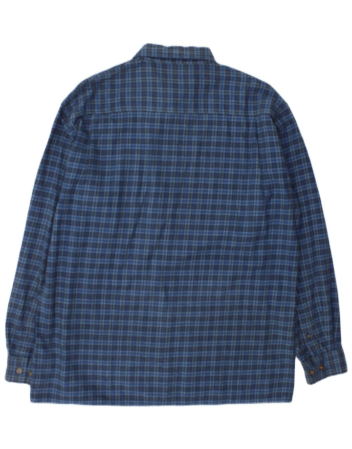 Wrangler Camisa De Franela De Algodón A Cuadros Azul Medio