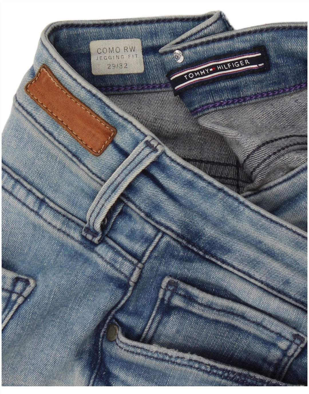 Tommy Hilfiger Vaqueros Jegging Desgastados Como RW para Mujer W29 L32 Azul