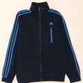 ADIDAS Mens Tracksuit Top Jacket UK 38/40 Medium Navy Blue Cotton
