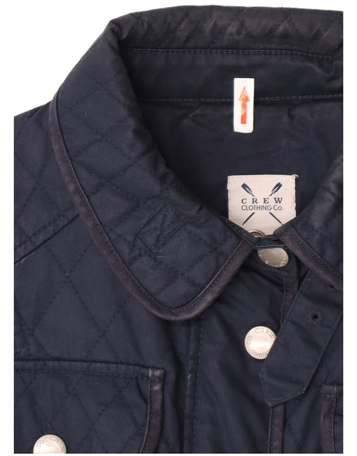 Crew Clothing Chaqueta acolchada de corte regular para mujer UK 10 Small Azul marino