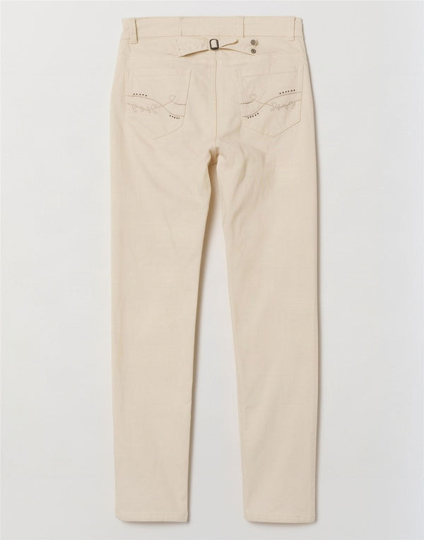 Dkny Pantalones informales ajustados para niña 13-14 años W28 L30 Off White Classic