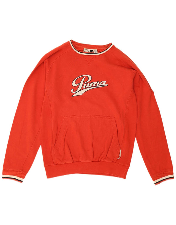 Puma Hombre Sudadera Gráfica Jumper Algodón Rojo Mediano
