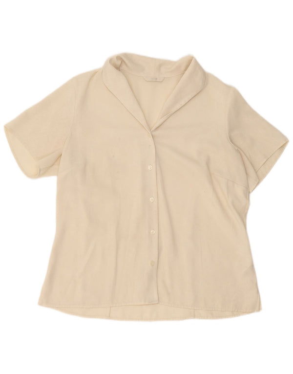 Marks & Spencer Blusa de manga corta para mujer UK 46 Large Beige