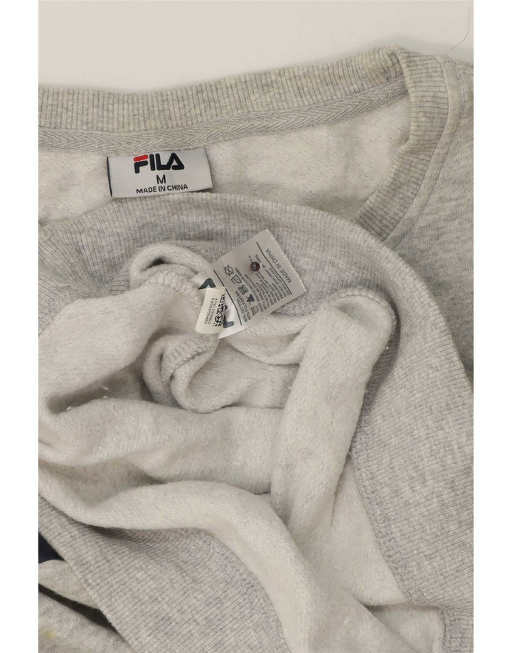 Fila Hombre Sudadera Gráfica Jersey De Algodón Moteado Gris Medio