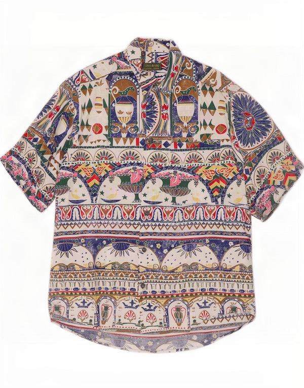 Camisa de manga corta para hombre Conte Massimo Medium Multicolor Geométrico