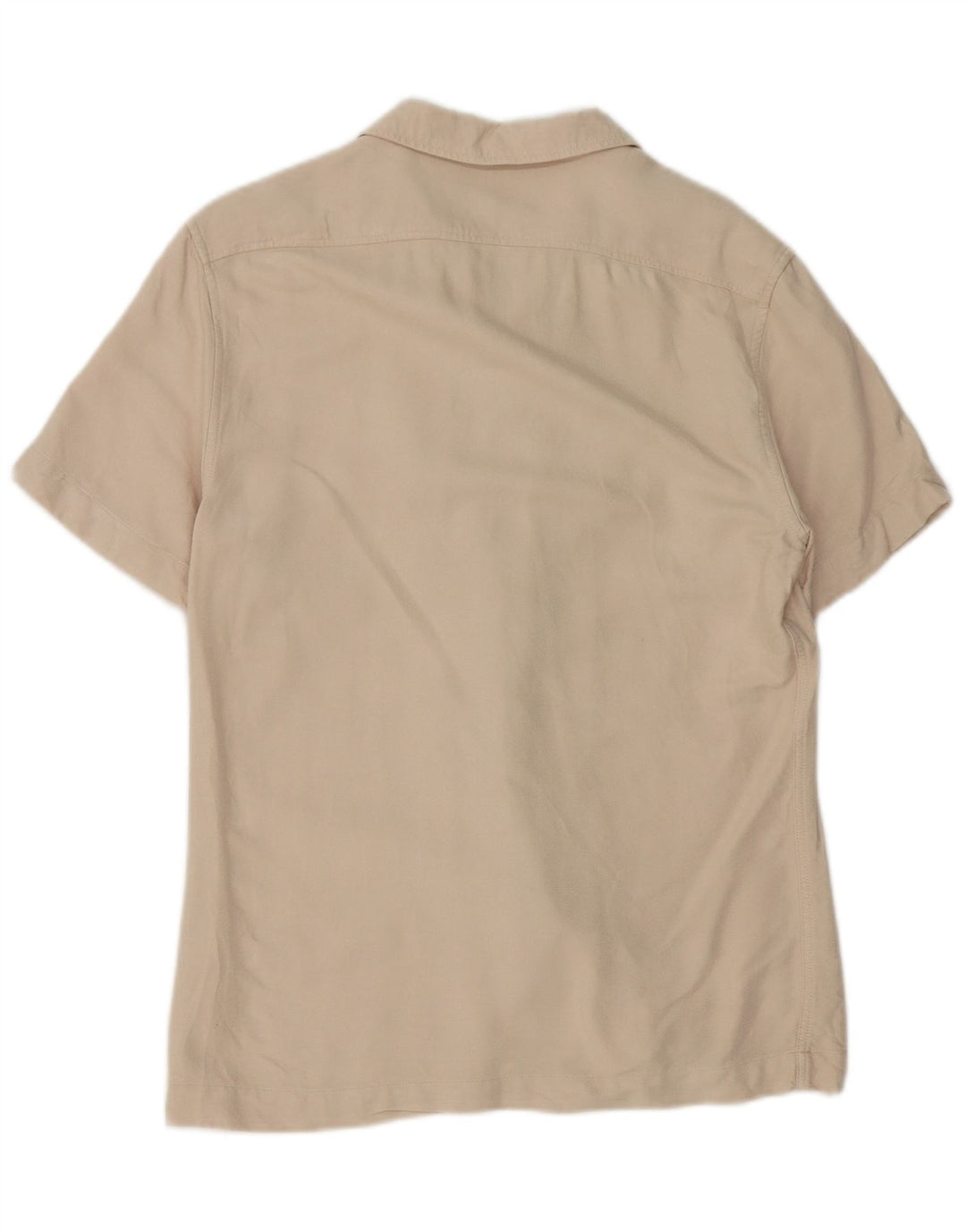 Camisa REISS de manga corta y ajuste regular para hombre, talla pequeña, color beige